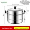 HUIHUADU Thickened Stainless Steel Multi-Layer Steamer Pot