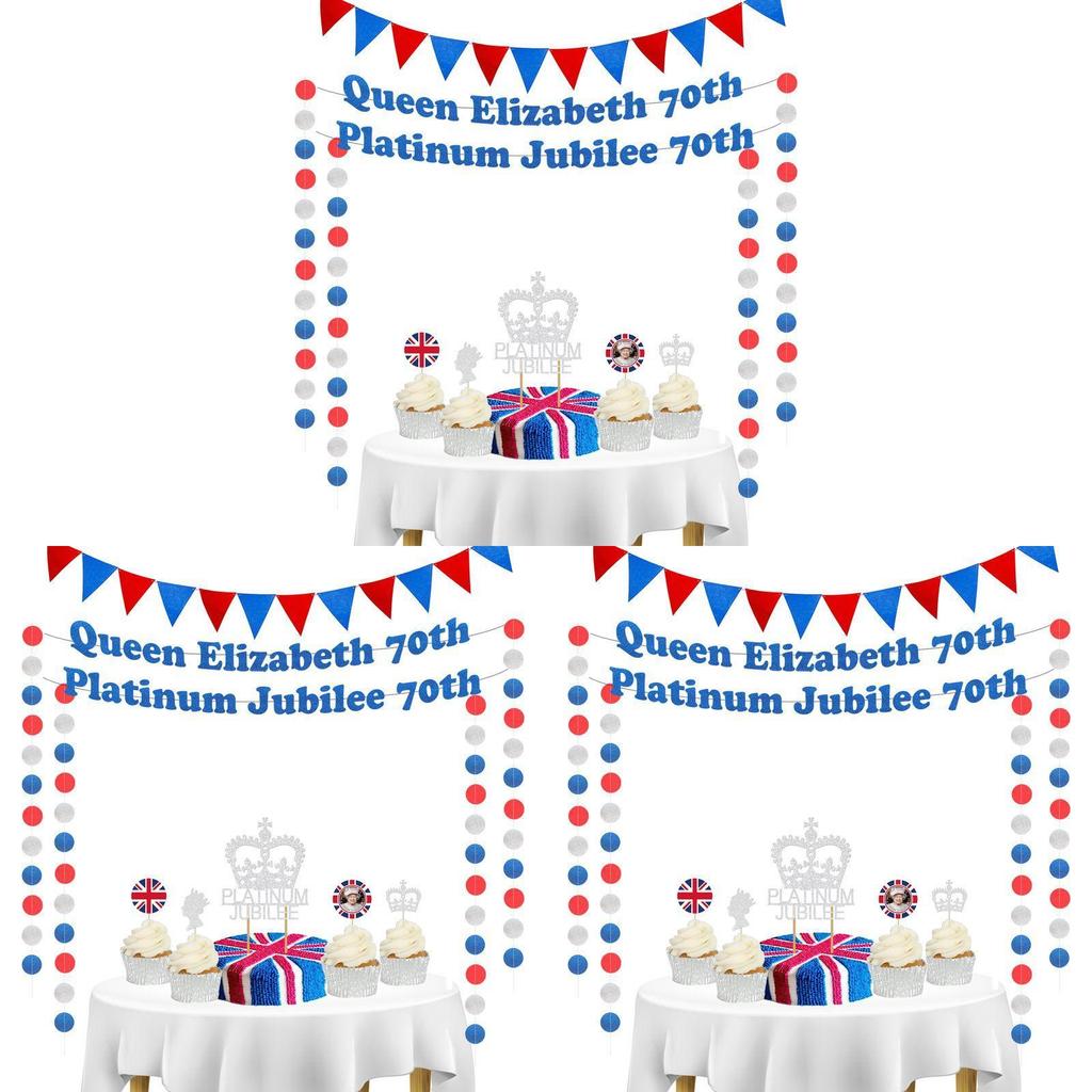 Feiern Sie das 70. Thronjubiläum der Königin stilvoll mit diesem Partyzubehör-Set zum Platinjubiläum!