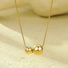 Hot Selling Fashionable and Simple Love Pendant Necklace Stainless Steel Jewelry Size Ball Gold Color Pendant Necklace for Women