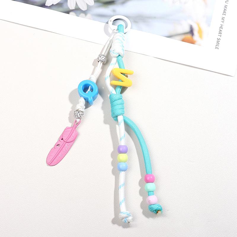 

Rainbow Color Hand-Woven Pendant Mobile Phone Universal Lanyard Mobile Phone Bag Key Accessories Gift Pendant