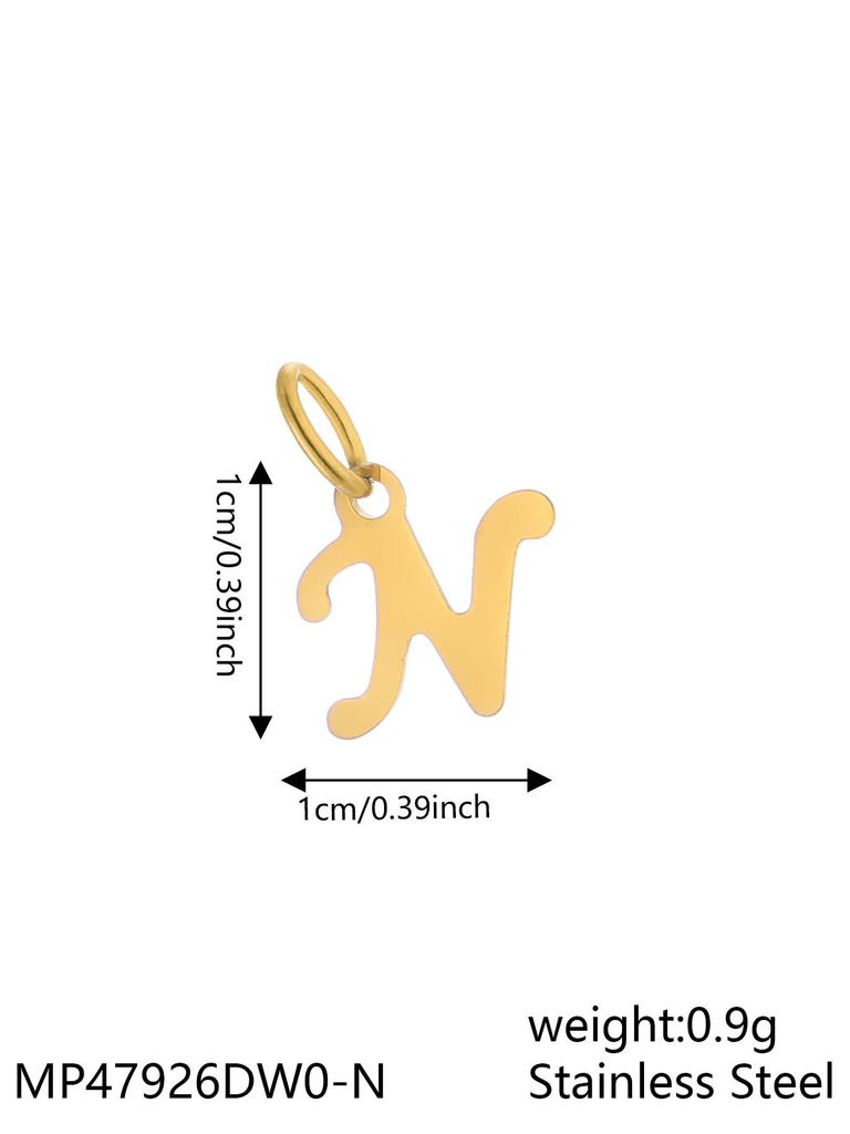 CARLIDANA INS New Fashion Initial Charm Stainless Steel 18K Gold Plated Letter Pendant Alphabet Necklace for DIY Jewelry