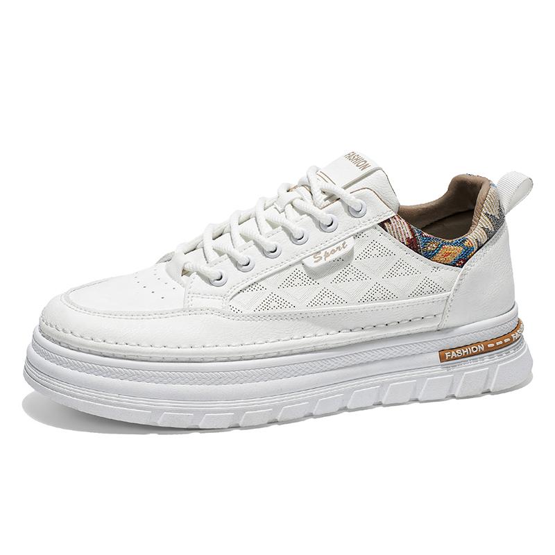 Men S Thick Sole Casual Shoes Four Seasons New Breathable Lightweight Soft-Sole Outdoor Walking Shoes Student Sports Board Shoes 43