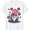 Gnomes 4th Of July Women Gnome Lover Girls American Flag T-Shirt 16