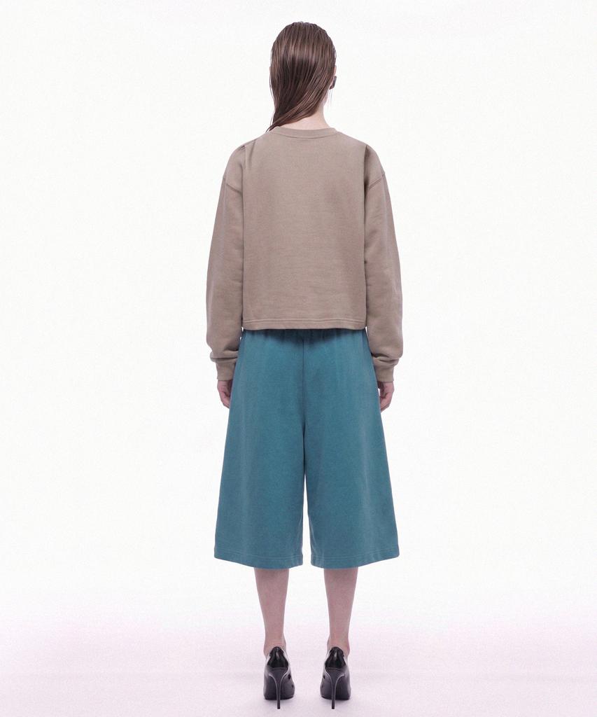 PRINOAR Semi-Crop Long Sleeve T-Shirt - Ginger Beige
