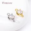 18K Gold Plated Zircon Crystal Decoration Connector Charms Accessories For Handmade DIY Women's Bracelet Earring Jewelry Making