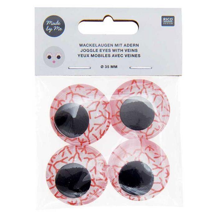 Yeux mobiles Ø 35 mm - Veines