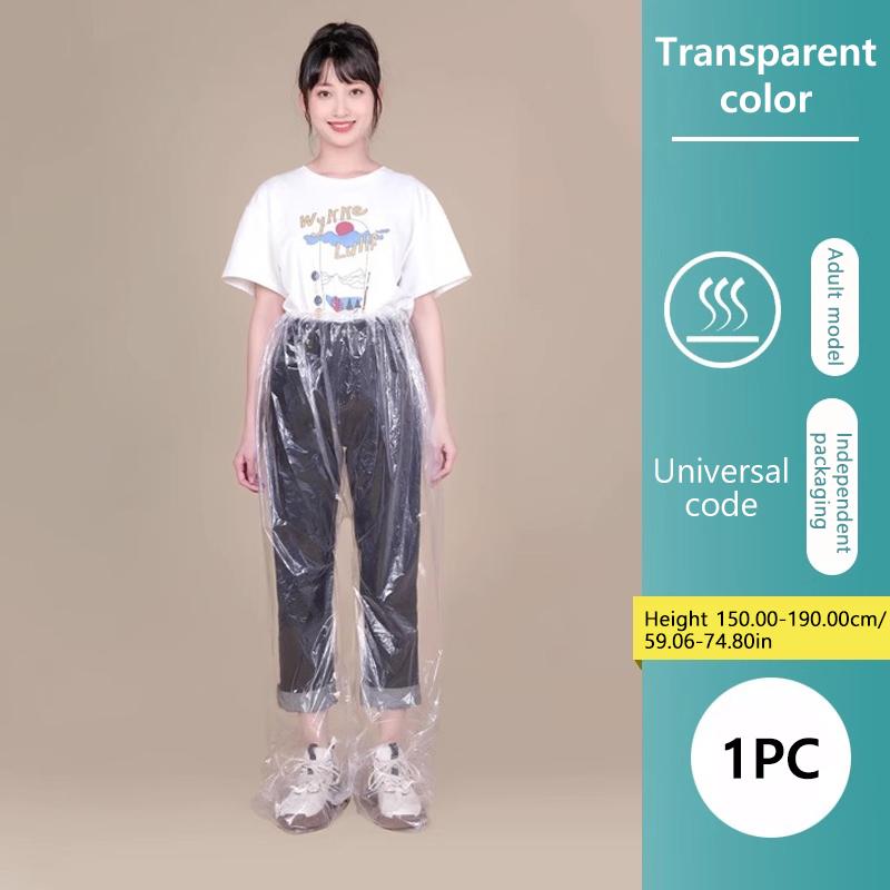 

SEAMETAL Foot Outdoor Travel Водонепроницаемые дождевики Прозрачный дождевик Одноразовые принадлежности Дождевые штаны 1PC прозрачный