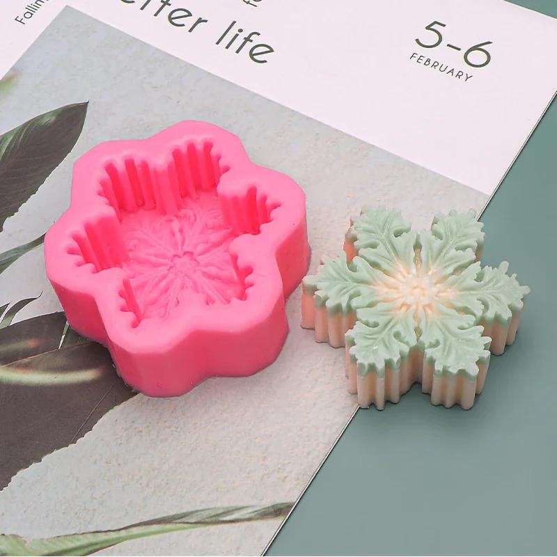 Noel Silikon Kar Tanesi Kalıp Mum Sabunu DIY Aromaterapi Alçı Mum Dekorasyon Kalıp Şeker Çikolata Yapma Araçları