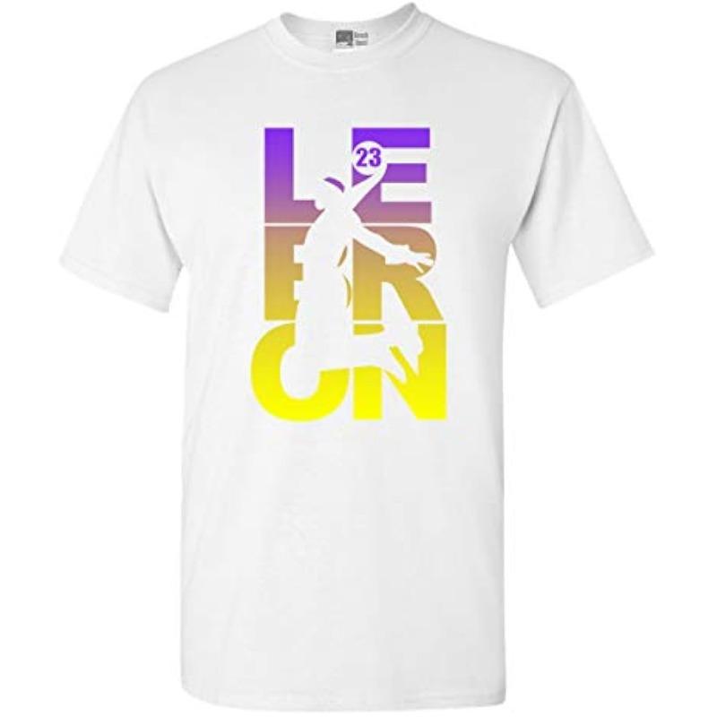 L23 23 LA Basketball Sports Fan Wear DT Adult T-Shirt Tee