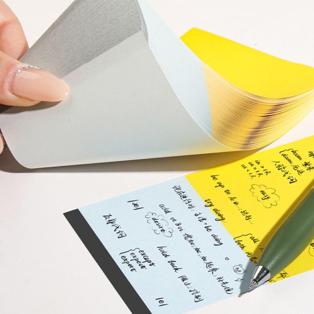 50/100Sheets Color-blocking Writing Notepad Long Style Message Paper Korean Memo Pad School Office