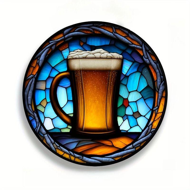 Round Parking Sign Tin Painting for Bars Clubs Home Wall Entrance Gifts
