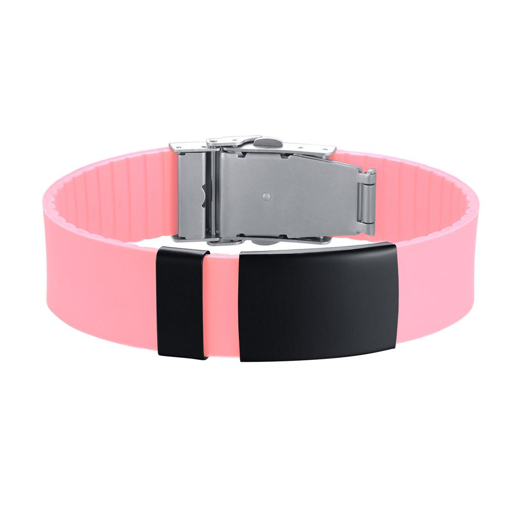 Free Engraving Custom ID Bracelet, Rubber Brands Personalized Silicone Wristbands for Men Women