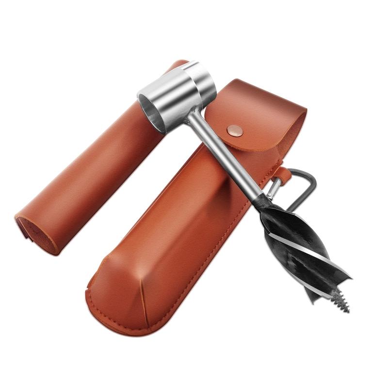

Durable Survival Drill Tools for Bushcraft Settlers Wrench Outdoor Wood Peg and Hole Maker Manual Auger 1 коричневий