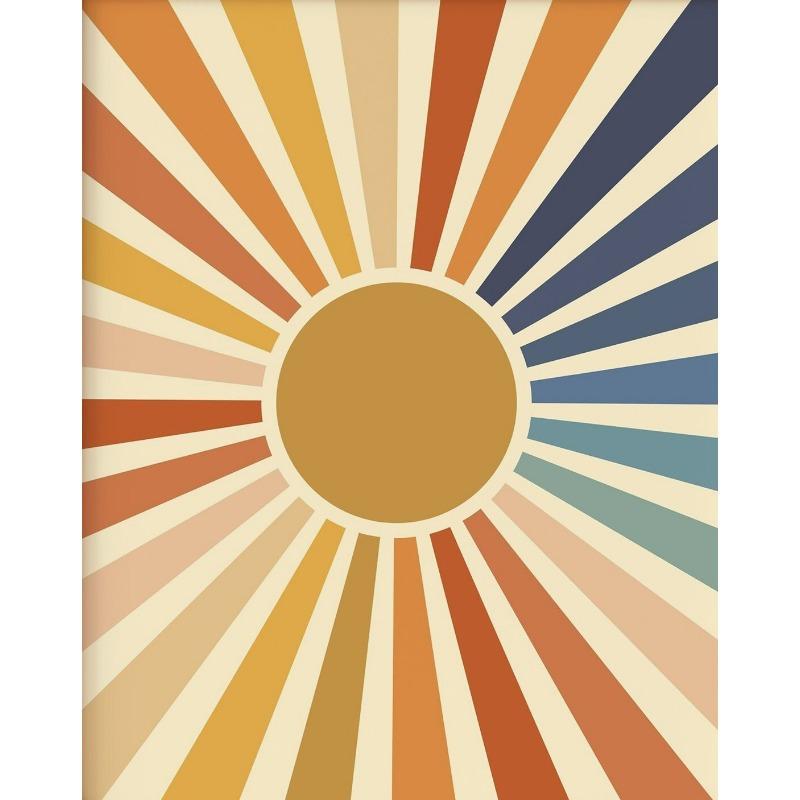 

Минималистский акварельный постер с изображением солнца, солнечное сияние, золотое солнце, холст, картина, современное богемное искусство середины века, настенная живопись, гостиная, домашний декор 21cm×30cm NoFrame