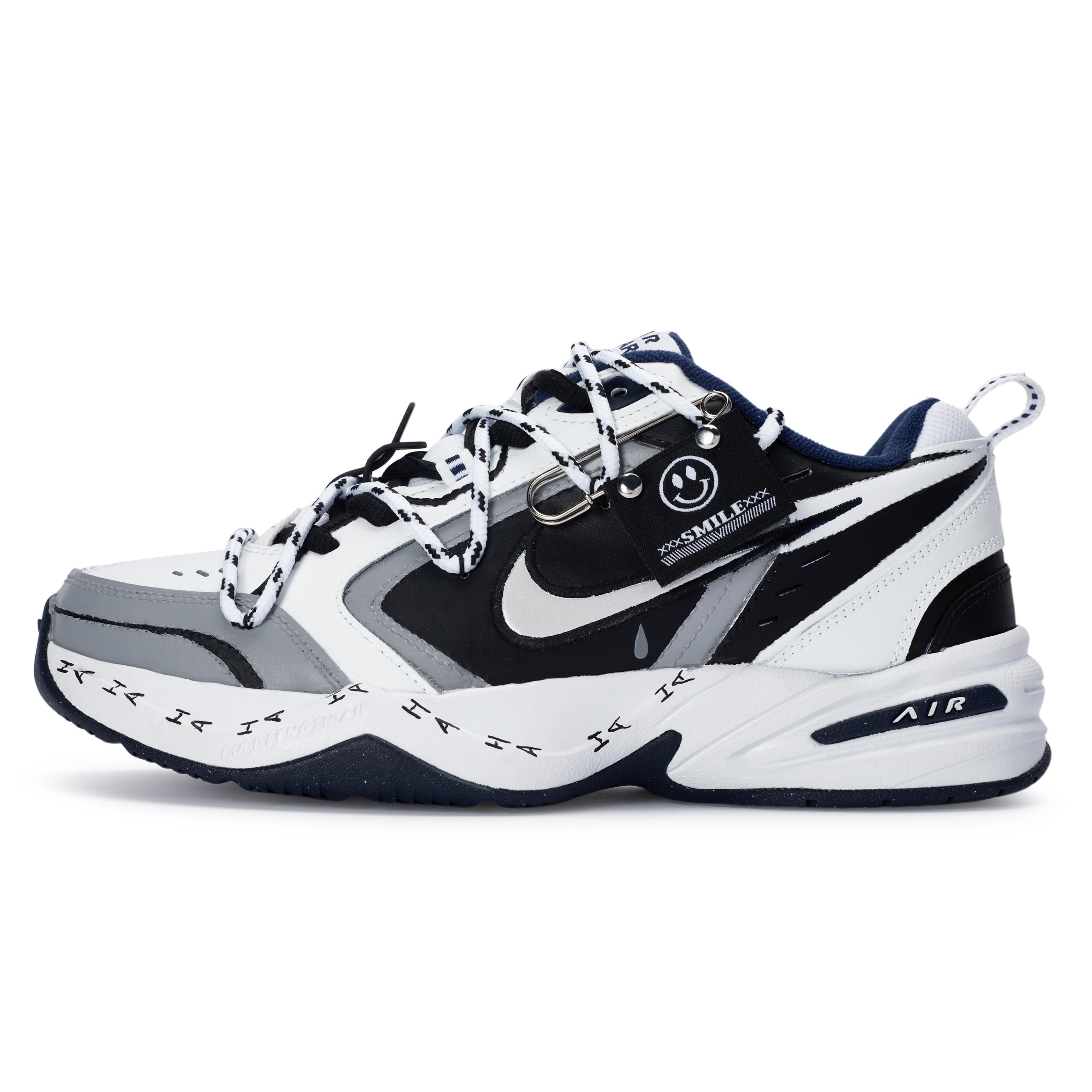 

Nike Air Monarch 4 Chunky Sneakers Unisex Low top Black/Gray 415445-102(Team80-) 36