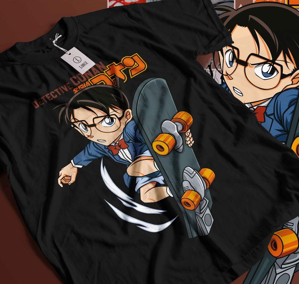 

Detective Conan T-shirt Edogawa Anime Shirt Shinichi Vermouth Gin Shirt Gift 202 4XL