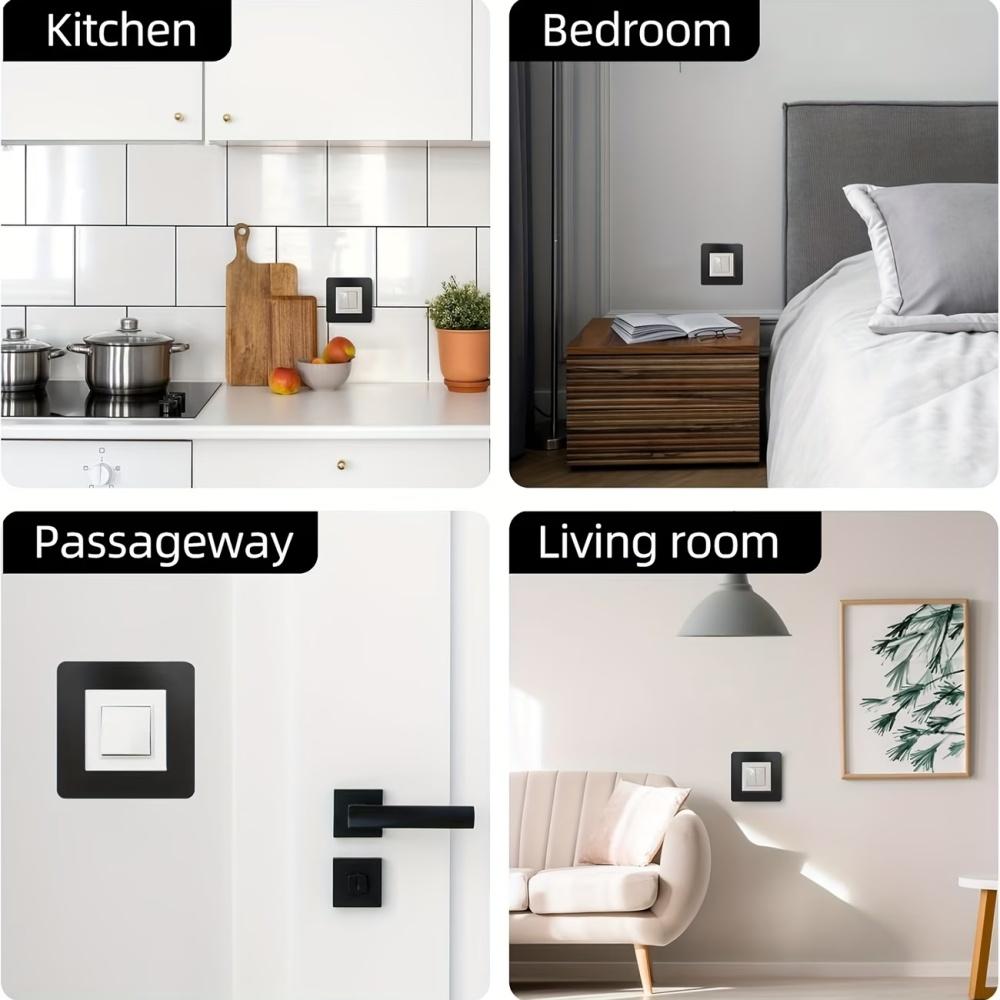1pc 8.6cmX8.6cm/7.5cmX12cm Simple Living Room Decor Home Decoration Switch Stickers Wall Sticker Switch Protective