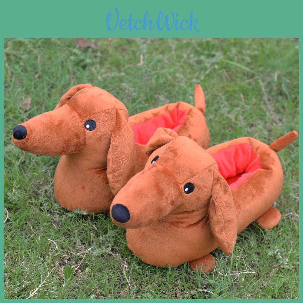 Affascinanti Pantofole Peluche Bassotto Materiale Morbido Per il Massimo Comfort Indoor