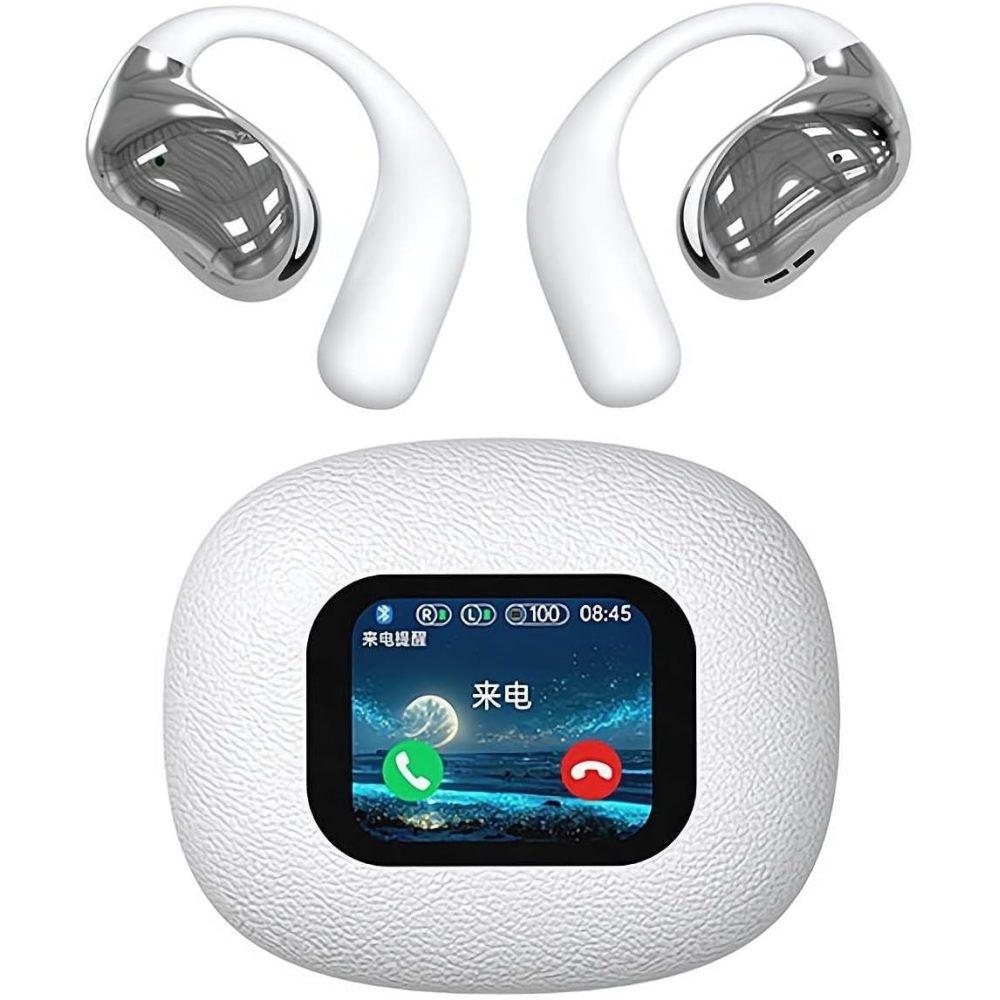 Touch Screen Bluetooth 5.4  Earphones True Wireless Open Ear Earbuds Bluetooth 5.4 IPX5 Waterproof Wireless Headphones for Workout/Running