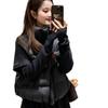 Winter stand-up collar knitted splicing short cotton clothes women's new high-end bread cotton vest jacket
