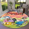 Adventure Time Round Area Rug,Carpet Rug for Living Room Bedroom Sofa Playroom Decor,Non-slip Floor Mat
