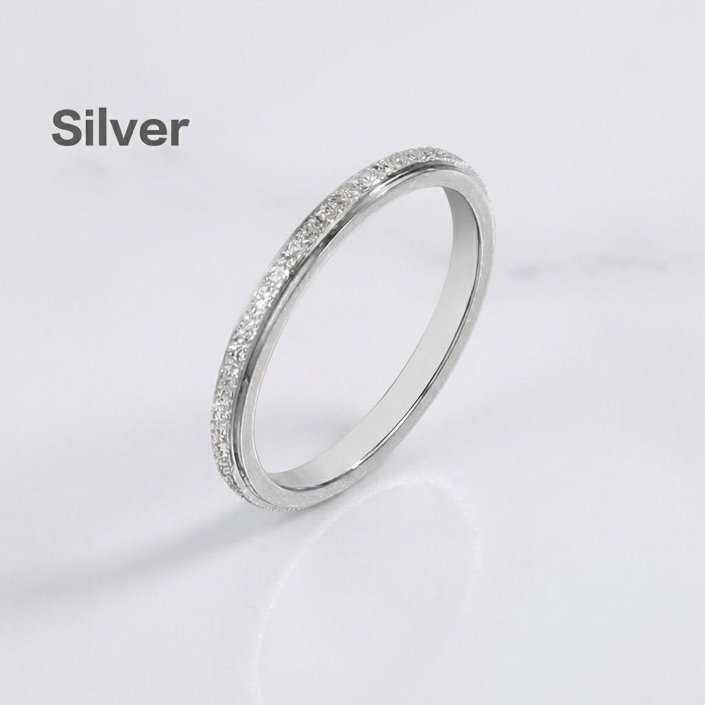 Silberne Frosting Partnerringe für Hochzeit Verlobung Schmuck Geschenke Geburtstagsgeschenk Liebhaber Partnerringe für Männer und Frauen