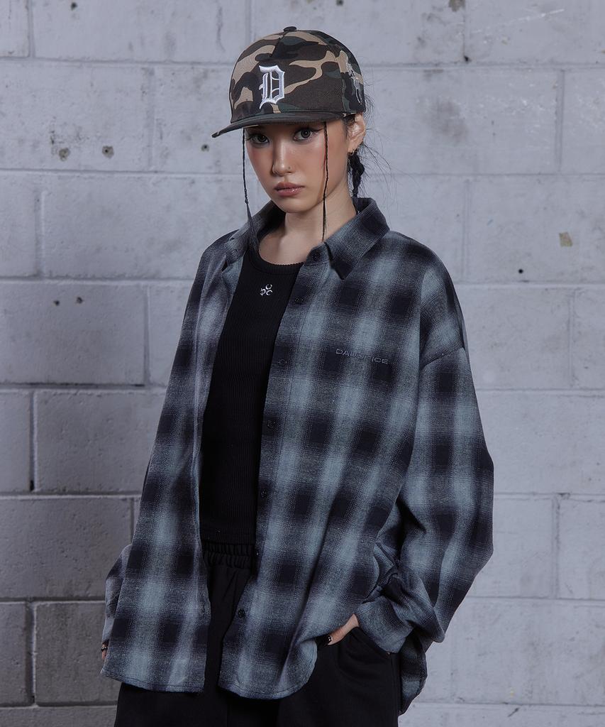 DAUSPICE (Duc) Logo Ombre Checkshirt Black