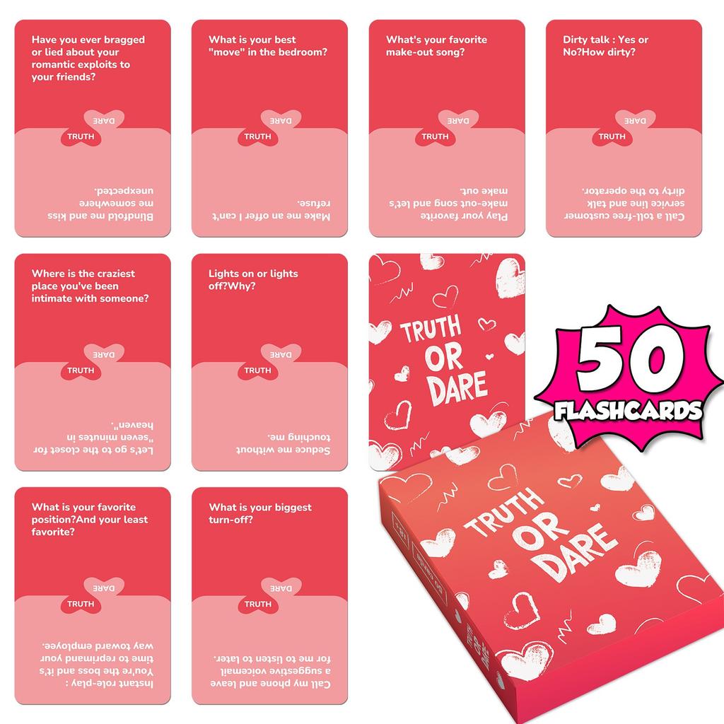 50  Couple Cards, Dating, Warmth Of Emotions, Heartwarming Toys, Flash CardsHorrible Couple Card Game
