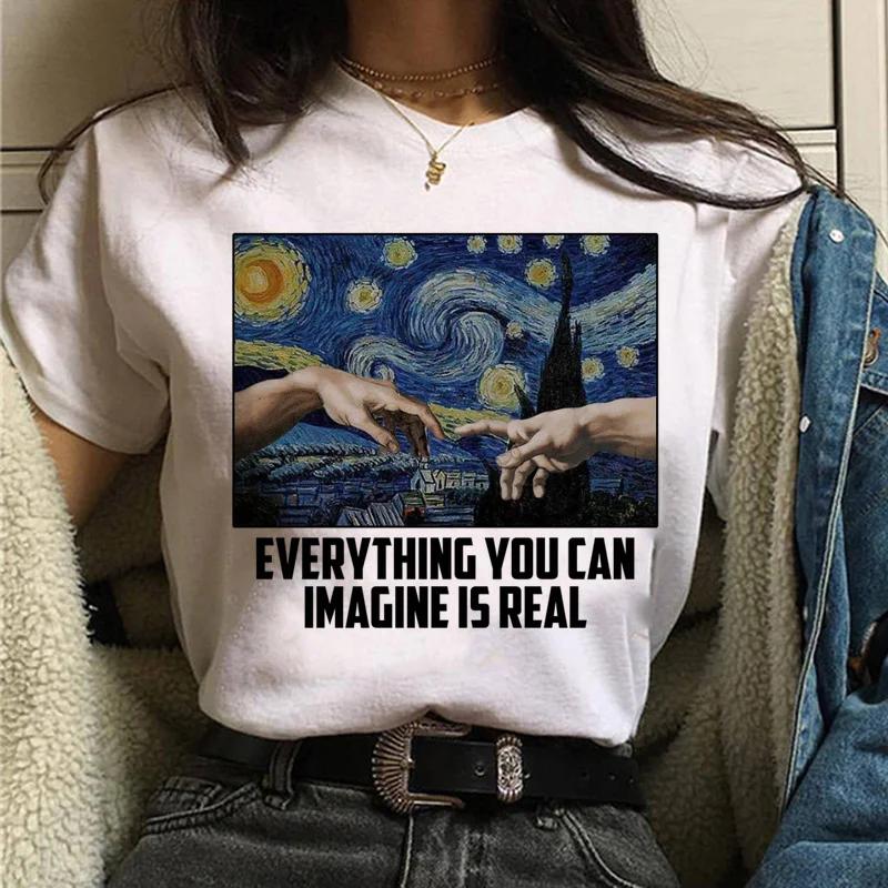 Vaporwave Michelangelo Tshirt Aesthetic T Shirt Women Fashion Harajuku Tshirt Casual Graphic T-shirt Tee Female Tops Tee Clothe