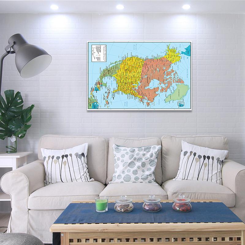 The North America Political Map Painting Home Decor Poster Wall Art Picture,Geographical Tools,Tourism/education Tools