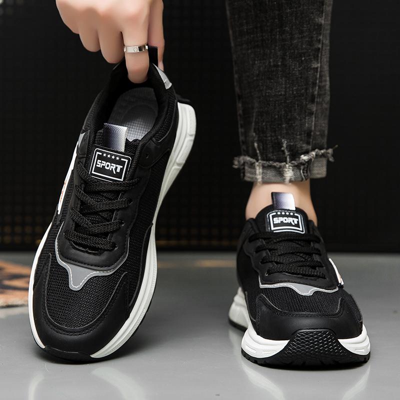 Men Low Top Mesh Casual Sneakers Breathable Walking Street Shoes Outdoor Travel Daily Comfort Footwear Lightweight Comfort Fit