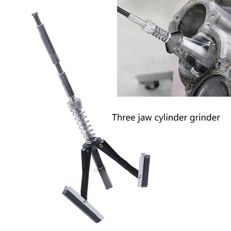 Engine Cylinder Hone Tool 19-250mm Diameter Adjustable Deglazer 1-1/8'' to 4'' Long Stones Engine Cylinder Hone Deglazer