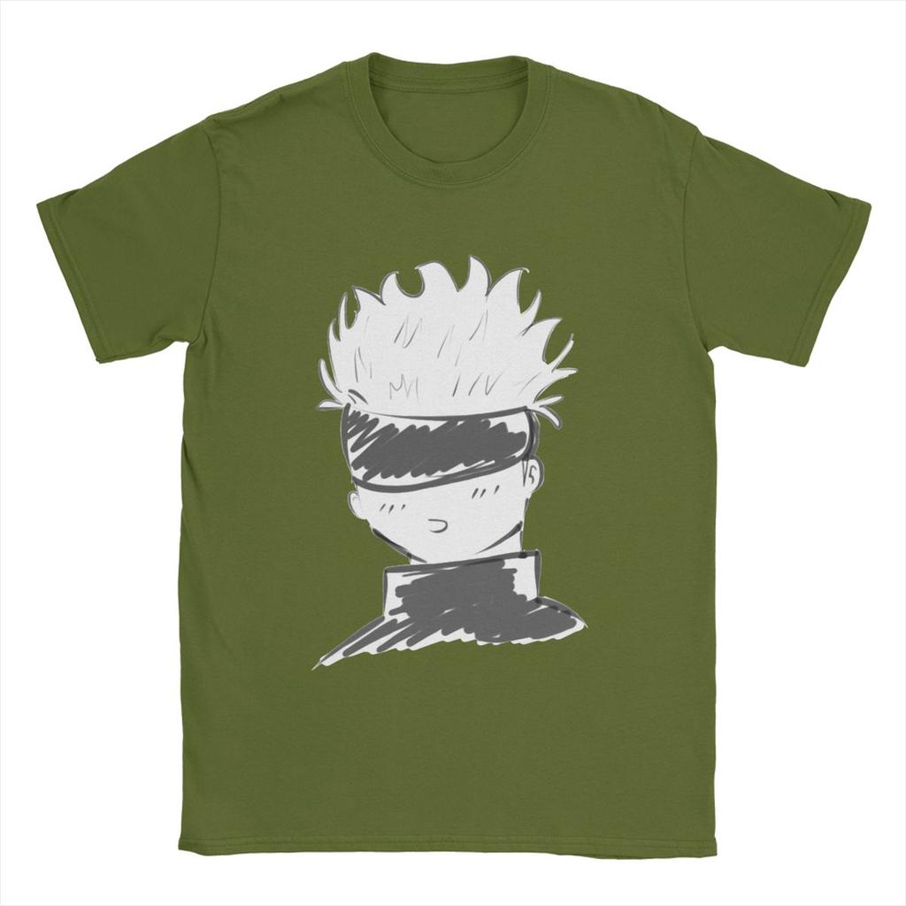 Funny Gojo Satoru T-Shirts for Men Round Neck 100% Cotton T Shirts JJK Anime Short Sleeve Tee Shirt 5XL Tops