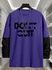 Men's Layer‑Look Long Sleeve T‑Shirt, Breathable Quick Dry Tops, Regular Fit for Outdoor Walk Daily Errands Commute Leisure Wear