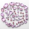 Mixed 50 Rhinestones Single Claw Glass Hand Sewing Drill Claw Drill DIY Wedding Decoration Clothing Crystal Buckle Rhinestone Sew on Beads