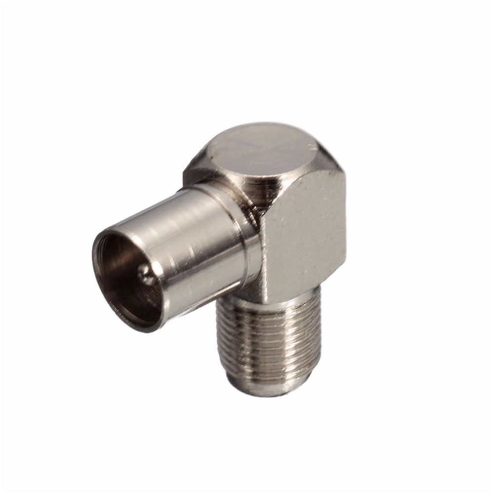 RG6 Right Angle TV Male Plug F Male To F Female RF TV Aerial Cable Connector Adapter Antenna Plug
