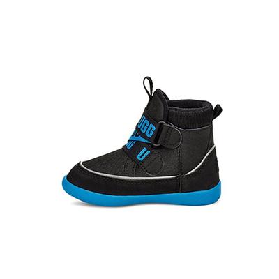 Tabor Faux Leather Soft Comfortable Plush Non-Slip Shock Absorbing Wear-Resistant Warm Mid-Calf Snow Boots Kids Snow Boots Black 1103498T-BLK