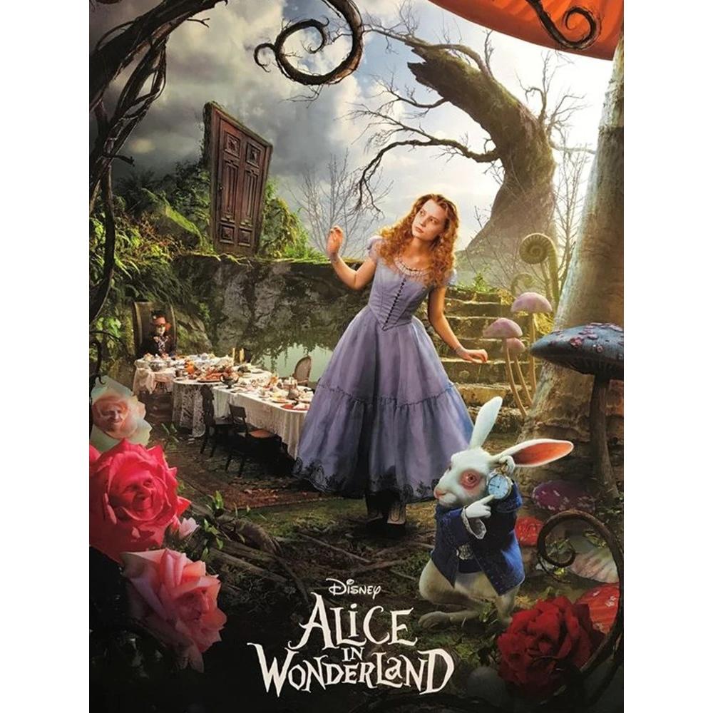 

Disney Diamond Painting Alice in Wonderland Artwork 5D DIY Rhinestone Diamond Embroidery Cross Stitch Home and Wedding Decoration Round 20x30cm