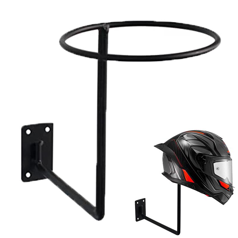 Motorcycle Helmet Metal Wall Mounted Hat Rack Screw Black Paint Baking Rack Bicycle Display Holder Moto Equipments Accessories