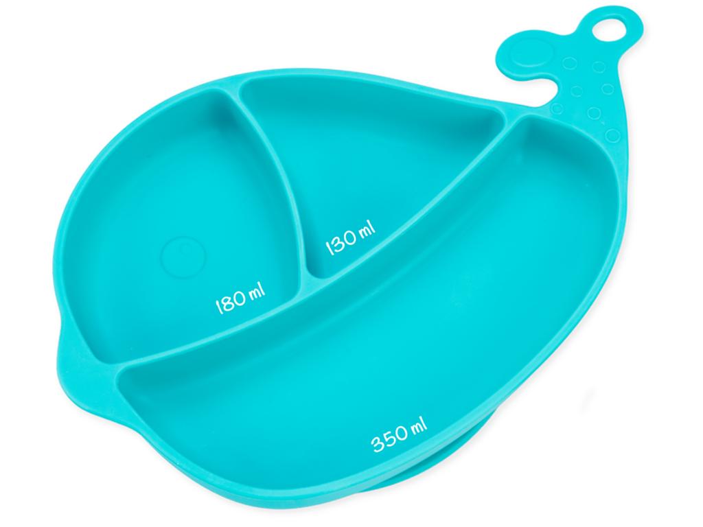 Giligums Silicone Whale Plate Dumel Cutlery