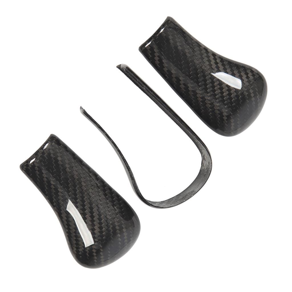 3Pcs Gear Shift Knob Cover Trim Protective Carbon Fiber Gear Shifter Cap Cover Interior Accessories