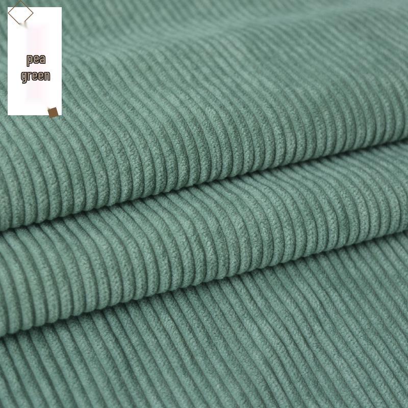 Solid-Color Ribbed Corduroy Jacket and Shirt-Smock in Silk Fabric