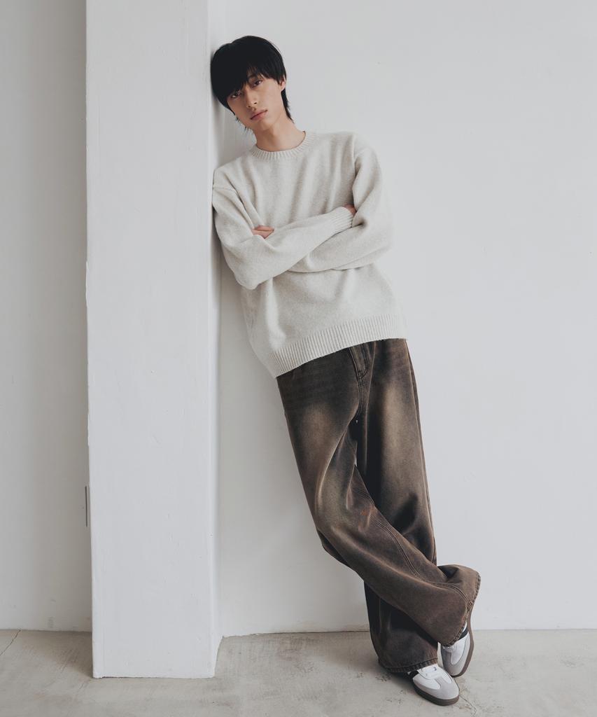 NODU Formal Basic Round Knit [Ivory]
