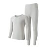 Men's Brushed Thermal Cotton Modal Crew Neck Underwear Set - Winter Thin Warm Set