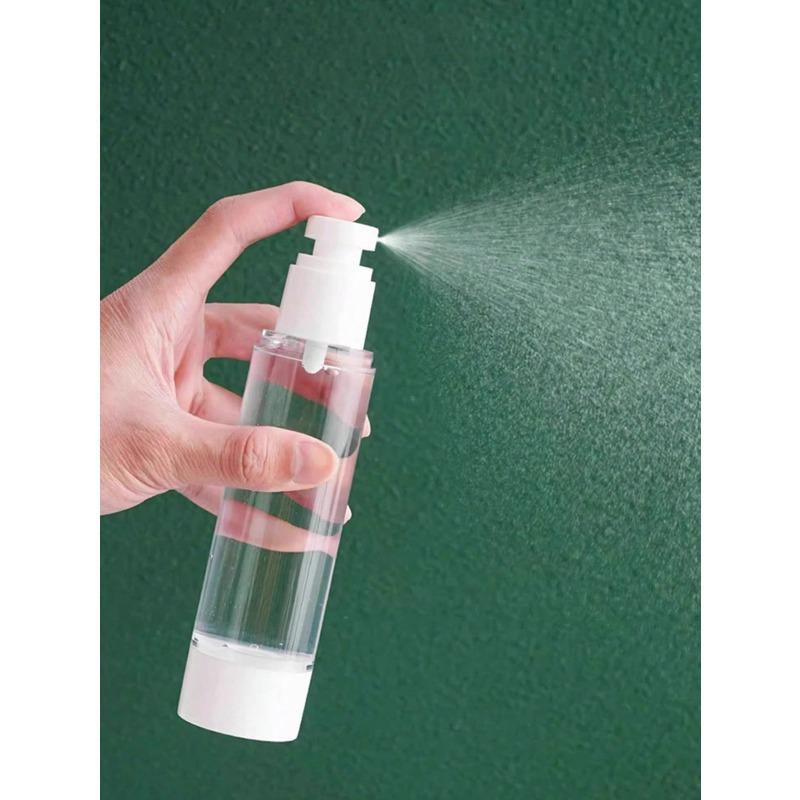 1pc 50ml Vacuum Bottle Mist Toner & Lotion Containers, Refillable Vacuum Travel Pump Spray Bottle For Toner, Lotion, Empty Bottles