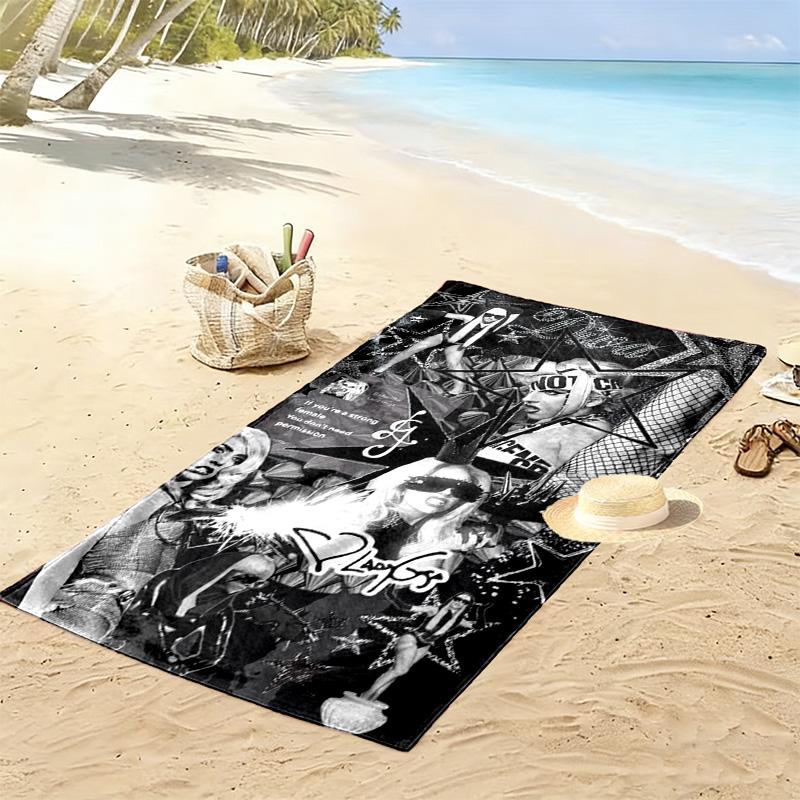 Gaga Print Strandtuch, Großes Weiches Schnelltrocknendes Handtuch für Strand Camping Schwimmen