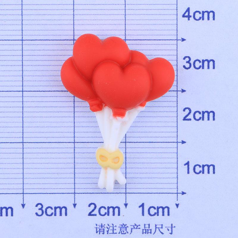 6 Pcs New Kawaii Cartoon Colored Balloons Series Resin Scrapbook Diy Decorative Hair Clip, Pendant Jewelry Parts A96