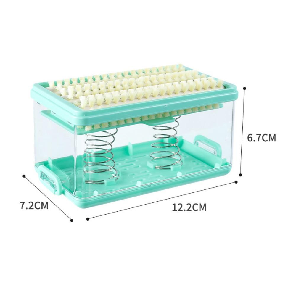 Brush Type Soap Box Multifunctional Soap Dish Soap Rack Storage Box With Brush Lid Hands-free Laundry Tool Portable Foaming Box