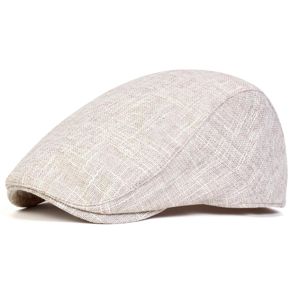 Summer Solid-colored Linen Breathable Beret Cap Unisex Outdoor Casual Hat Lightweight Newsboy Hats Travel Caps Spring Autumn Travel