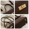 Women's Retro Textured Winter 2023 Crossbody Handbag with Lock Buckle